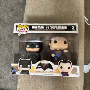 Funko Batman vs Superman Pop Vinyl Figures - Black and Blue